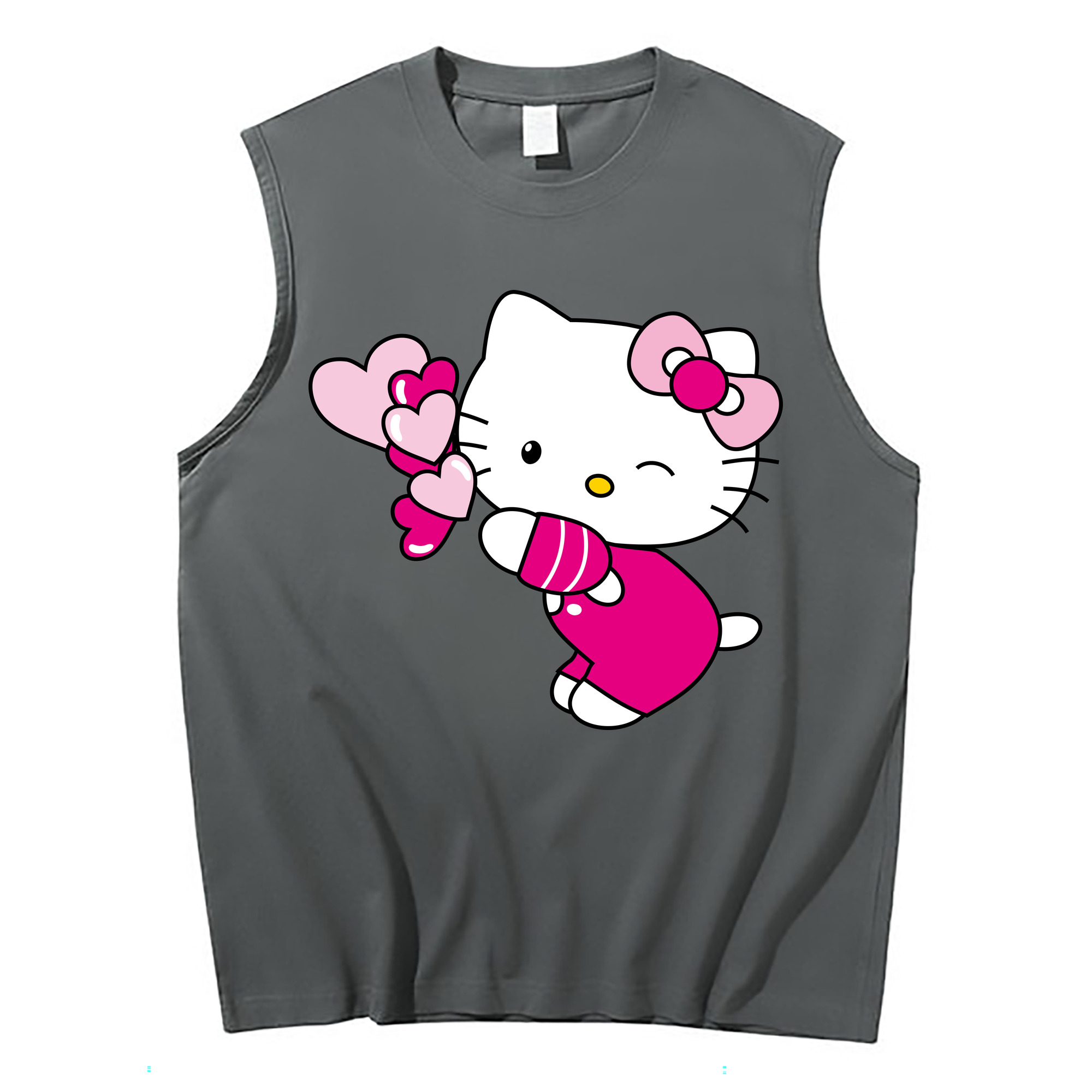 （画像用） Hello Kitty ハローキティ コットン100％タンクトップ（フロントプリント）